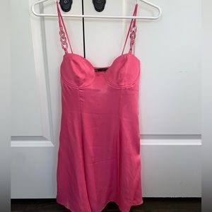 PINK SILK BABYDOLL GOING OUT DRESS